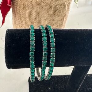 Swarovski crystal stretch bracelet set of three